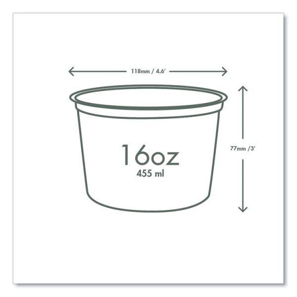 Round Deli Pots, 16 oz, 4.6 Diameter x 3"h, Clear, Plastic, 500/Carton - Image 5