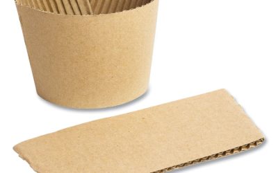 Kraft Hot Cup Sleeves, Fits Vegware 79-Series Hot Cups, Kraft, 1,000/Carton