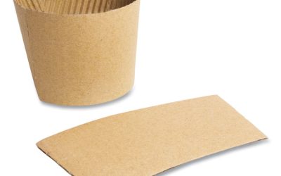 Kraft Hot Cup Sleeves, Fits Vegware 89-Series Hot Cups, Kraft, 1,000/Carton