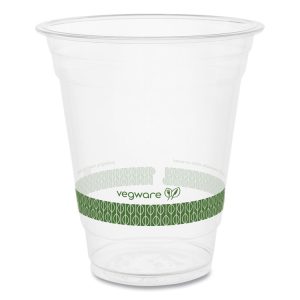 96-Series Cold Cup, 12 oz, Clear/Green, 1,000/Carton