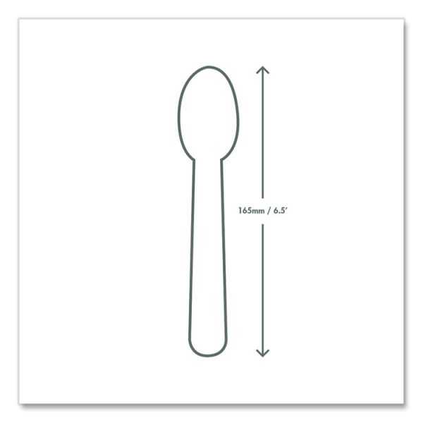 White CPLA Cutlery, Spoon, 1,000/Carton - Image 3