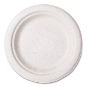 Nourish Molded Fiber Tableware, Plate, 6", White, 1,000/Carton