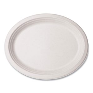 Nourish Molded Fiber Tableware, Platter, 8 x 10 x 1, White, 500/Carton