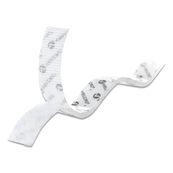 Sticky-Back Fasteners, Removable Adhesive, 0.75" X 30 Ft, White - Image 2