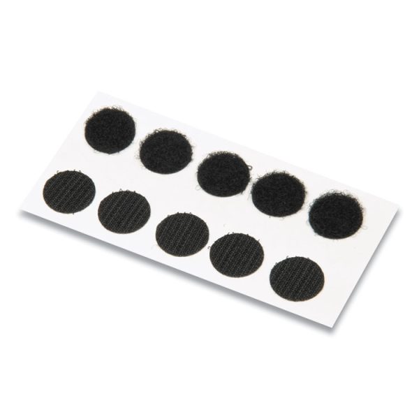 Sticky-Back Fasteners, Removable Adhesive, 0.75" Dia, Black, 200/box - Image 7