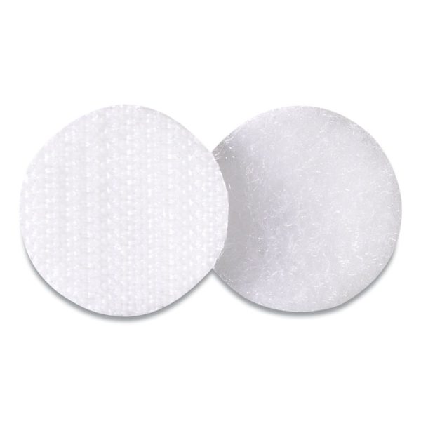 Sticky-Back Fasteners, Removable Adhesive, 0.75" Dia, White, 200/box - Image 2