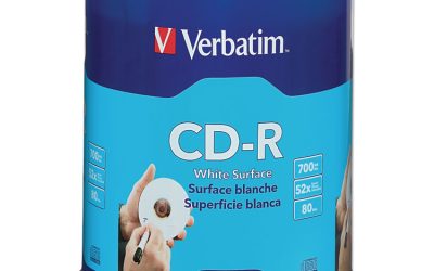 Cd-R Recordable Disc, 700 Mb/80 Min, 52x, Spindle, White, 100/pack