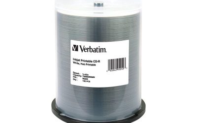 VERBATIM CD-R THERML HUB,100PK 700MB/52X SPIN-WHT