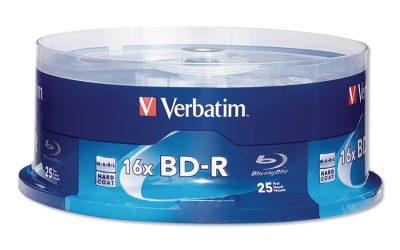 Bd-R Blu-Ray Disc, 25 Gb, 16x, White, 25/pack