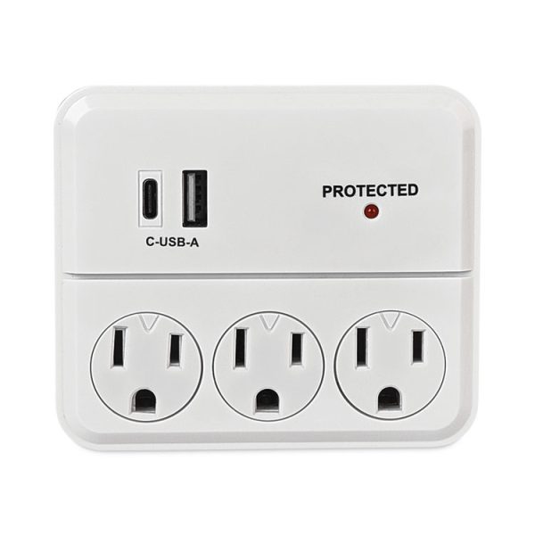 3-Outlet Wall Tap, White - Image 2