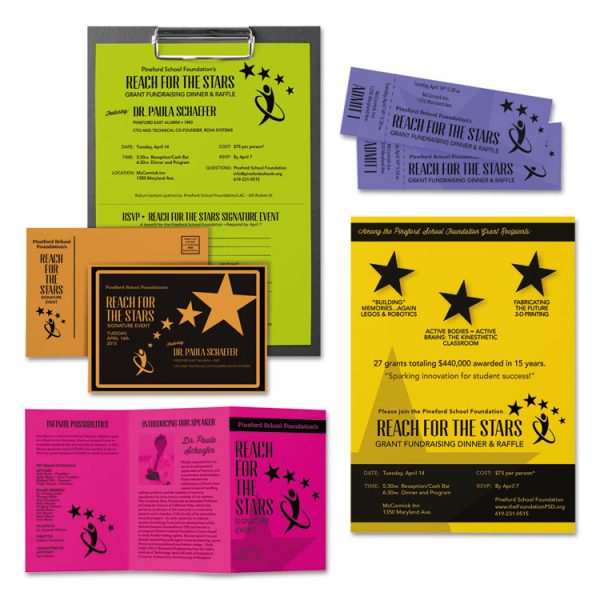 Color Cardstock -"Happy" Assortment, 65 lb Cover Weight, 8.5 x 11, Assorted, 250/Pack - Image 5
