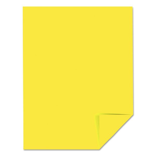 Color Cardstock, 65 lb Cover Weight, 8.5 x 11, Lift-Off Lemon, 250/Pack - Image 2