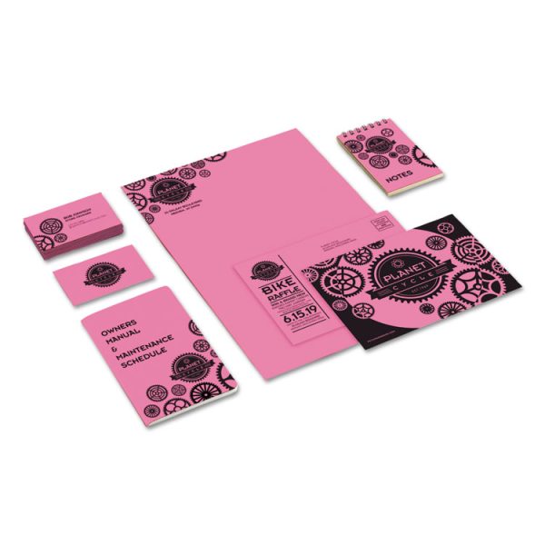Color Cardstock, 65 lb Cover Weight, 8.5 x 11, Pulsar Pink, 250/Pack - Image 3