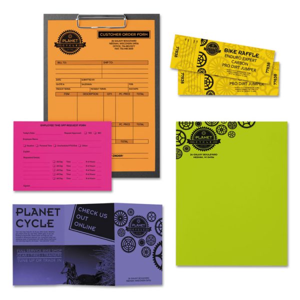 Color Paper - "Happy" Assortment, 24 lb Bond Weight, 8.5 x 11, Assorted Happy Colors, 500/Ream - Image 4