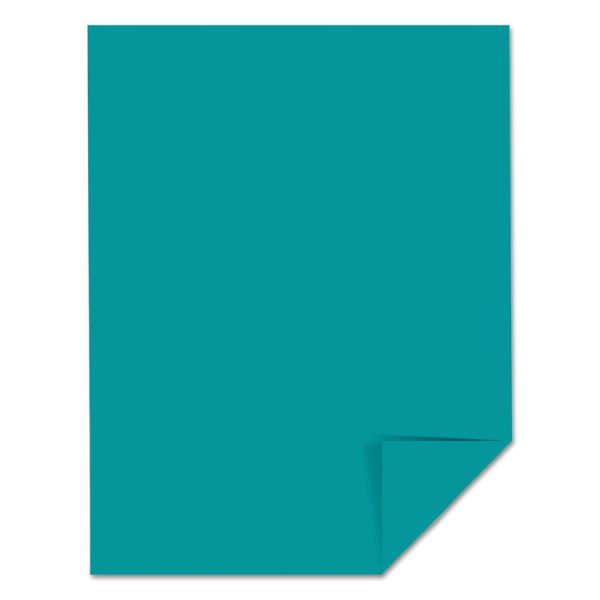 Color Cardstock, 65 lb Cover Weight, 8.5 x 11, Terrestrial Teal, 250/Pack - Image 2