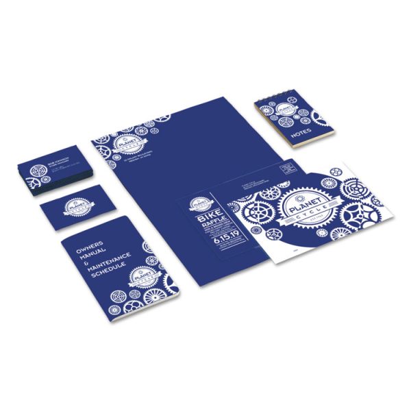Color Cardstock, 65 lb Cover Weight, 8.5 x 11, Blast-Off Blue, 250/Pack - Image 3