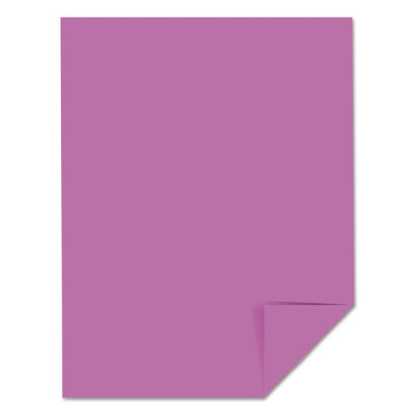 Color Cardstock, 65 lb Cover Weight, 8.5 x 11, Outrageous Orchid, 250/Pack - Image 2