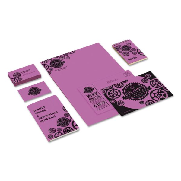 Color Cardstock, 65 lb Cover Weight, 8.5 x 11, Outrageous Orchid, 250/Pack - Image 3