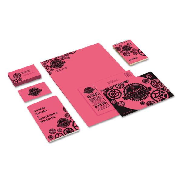 Color Cardstock, 65 lb Cover Weight, 8.5 x 11, Plasma Pink, 250/Pack - Image 3