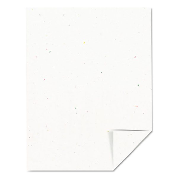 Color Cardstock, 65 lb Cover Weight, 8.5 x 11, Stardust Flecked White, 250/Pack - Image 2