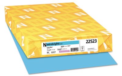 Color Paper, 24 lb Bond Weight, 11 x 17, Lunar Blue, 500/Ream