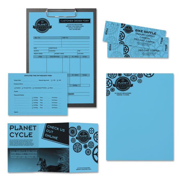 Color Paper, 24 lb Bond Weight, 11 x 17, Lunar Blue, 500/Ream - Image 3