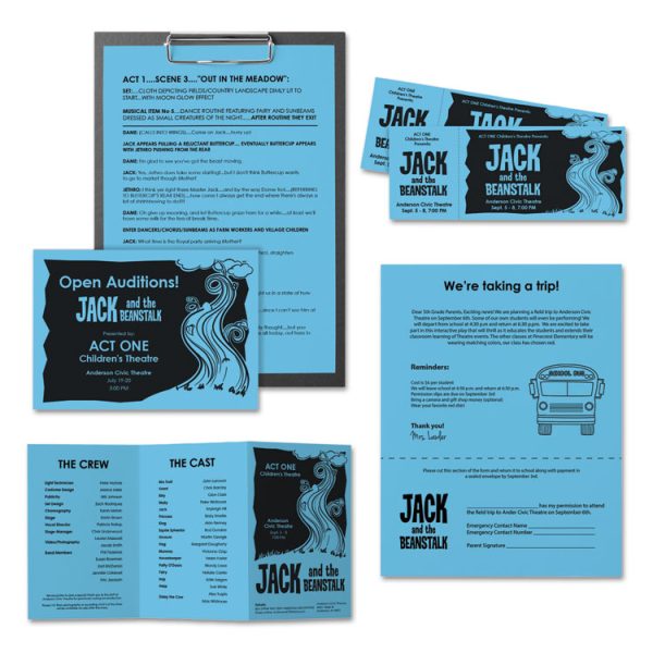 Color Paper, 24 lb Bond Weight, 11 x 17, Lunar Blue, 500/Ream - Image 4