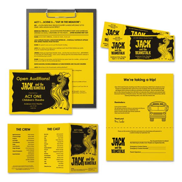 Color Paper, 24 lb Bond Weight, 11 x 17, Solar Yellow, 500/Ream - Image 4