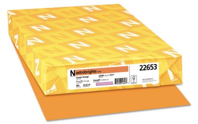 Color Paper, 24 lb Bond Weight, 11 x 17, Cosmic Orange, 500/Ream