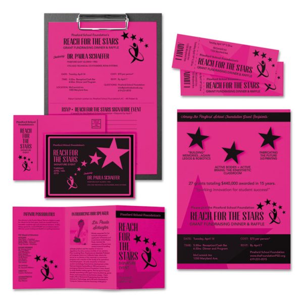 Color Cardstock, 65 lb Cover Weight, 8.5 x 11, Fireball Fuchsia, 250/Pack - Image 4