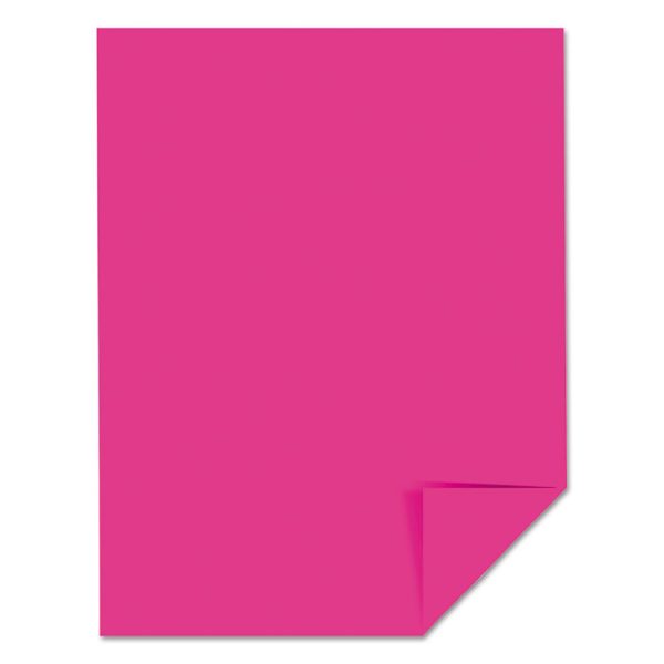 Color Cardstock, 65 lb Cover Weight, 8.5 x 11, Fireball Fuchsia, 250/Pack - Image 2