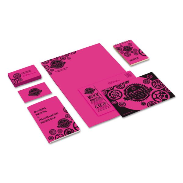 Color Cardstock, 65 lb Cover Weight, 8.5 x 11, Fireball Fuchsia, 250/Pack - Image 3