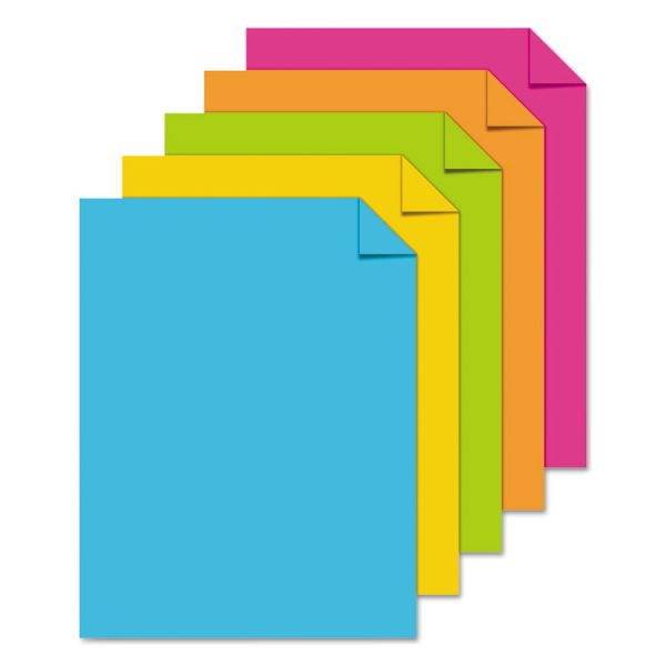 Color Paper -"Bright" Assortment, 24 lb Bond Weight, 8.5 x 11, Assorted Bright Colors, 500/Ream - Image 2
