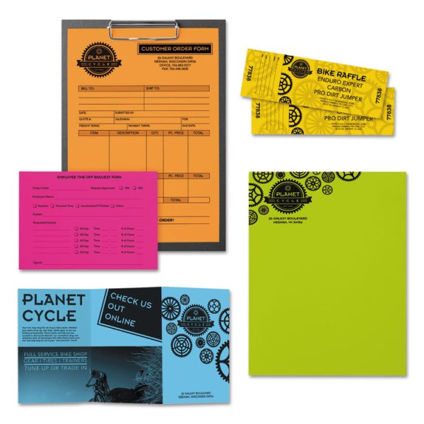 Color Paper -"Bright" Assortment, 24 lb Bond Weight, 8.5 x 11, Assorted Bright Colors, 500/Ream - Image 4