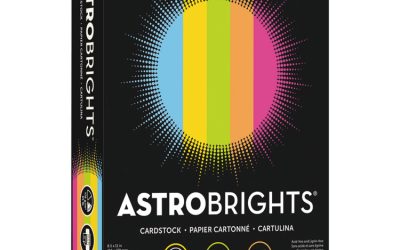 Color Cardstock -“Bright” Assortment, 65 lb Cover Weight, 8.5 x 11, Assorted, 250/Pack