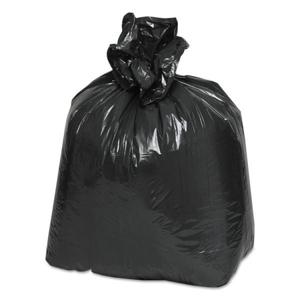 Linear Low-Density Can Liners, 10 gal, 0.6 mil, 24" x 23", Black, 25 Bags/Roll, 20 Rolls/Carton - Image 2