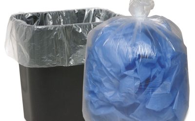 Linear Low-Density Can Liners, 16 gal, 0.6 mil, 24″ x 33″, Clear, 25 Bags/Roll, 20 Rolls/Carton