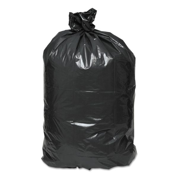 Linear Low-Density Can Liners, 60 gal, 0.9 mil, 38" x 58", Black, 10 Bags/Roll, 10 Rolls/Carton - Image 2
