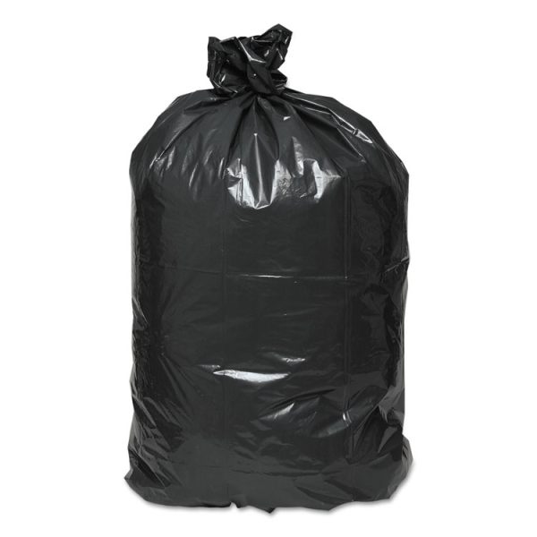 Linear Low-Density Can Liners, 45 gal, 0.63 mil, 40" x 46", Black, 25 Bags/Roll, 10 Rolls/Carton - Image 2