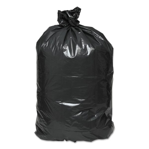Linear Low-Density Can Liners, 56 gal, 0.9 mil, 43" x 47", Black, 10 Bags/Roll, 10 Rolls/Carton - Image 2