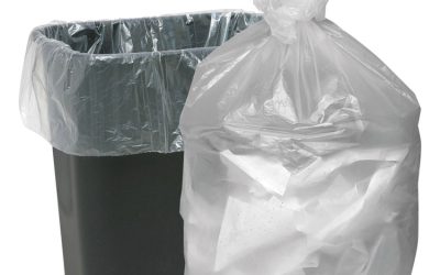 Waste Can Liners, 10 gal, 6 mic, 24″ x 24″, Natural, 50 Bags/Roll, 20 Rolls/Carton