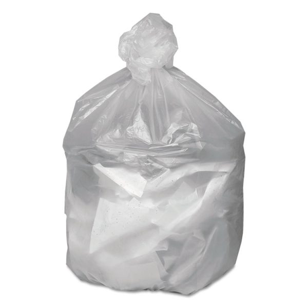 Waste Can Liners, 10 gal, 6 mic, 24" x 24", Natural, 50 Bags/Roll, 20 Rolls/Carton - Image 2