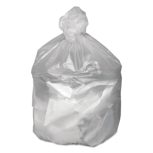 Waste Can Liners, 30 gal, 8 mic, 30" x 36", Natural, 25 Bags/Roll, 20 Rolls/Carton - Image 2
