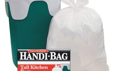 Super Value Pack, 13 gal, 0.6 mil, 23.75″ x 28″, White, 100 Bags/Box, 6 Boxes/Carton