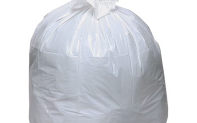 Linear-Low-Density Recycled Tall Kitchen Bags, 13 gal, 0.85 mil, 24″ x 33″, White, 15 Bags/Roll, 10 Rolls/Box