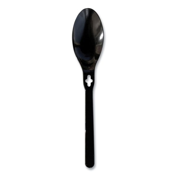 Spoon Wego Polystyrene, Spoon, Black, 1000/carton