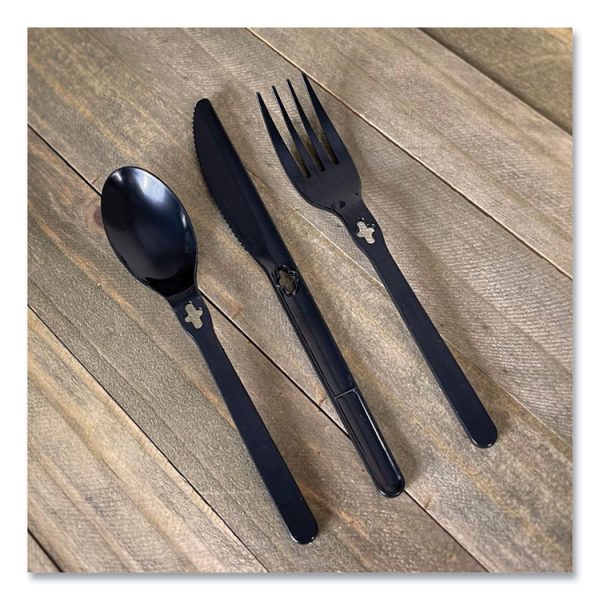 Spoon Wego Polystyrene, Spoon, Black, 1000/carton - Image 3