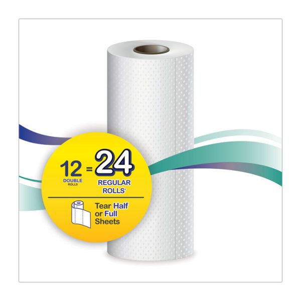 Premium Kitchen Roll Towels, 2-Ply, 11 x 6, White, 110/Roll, 12 Rolls/Carton - Image 2