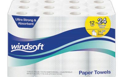 Premium Kitchen Roll Towels, 2-Ply, 11 x 6, White, 110/Roll, 12 Rolls/Carton