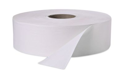Jumbo Roll Bath Tissue, Septic Safe, 2 Ply, White, 3.4″ x 1,000 ft, 12 Rolls/Carton